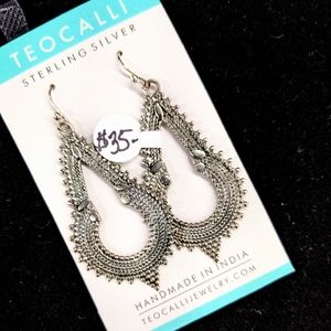 NWT Teocalli Sterling Silver Chandelier Earrings